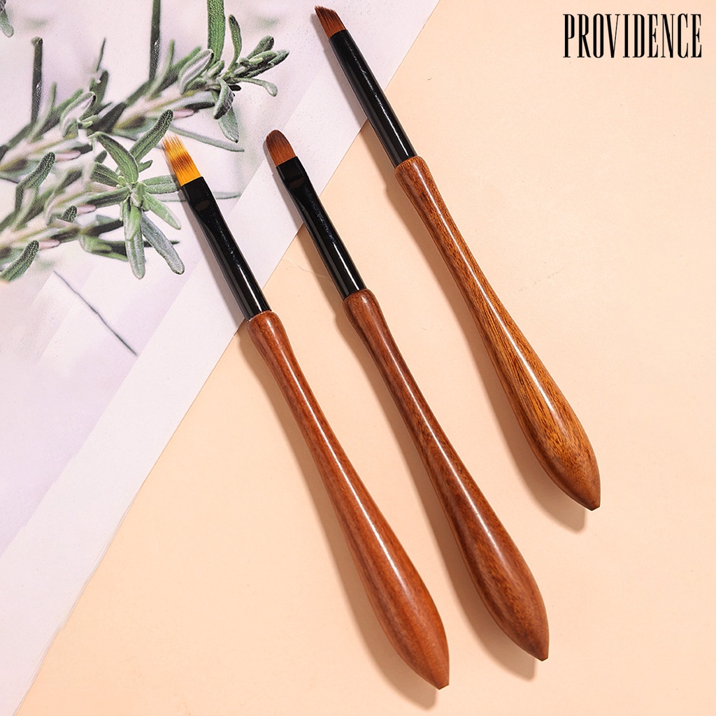 Providence Pena Lukisan Kuku Bulu Lembut Tidak Geser Halus Brush Stroke DIY Labu Gagang Cendana Pen Holder Paku Garis Penarik Pen Nail Salon Supply