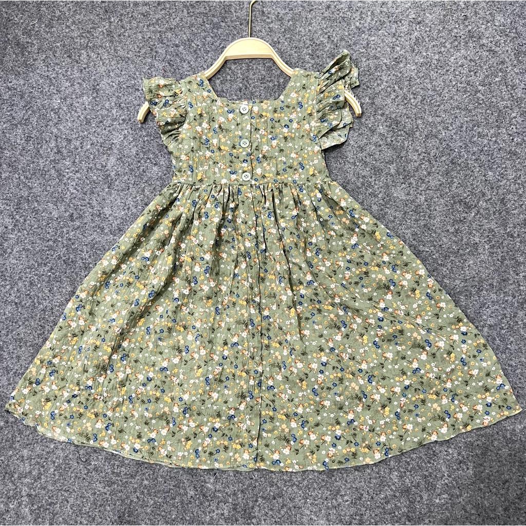 Jimmedy.id - Dress Anak Perempuan Imut Bunga Cantik Bahan Crincle Premium Untuk Umur 3 - 7 Tahun