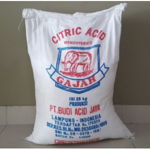 

Citric Acid Gajah / Asam Sitrat/ Citrun/ Sitrun Zuur Food Grade Kemasan 25kg REPACK