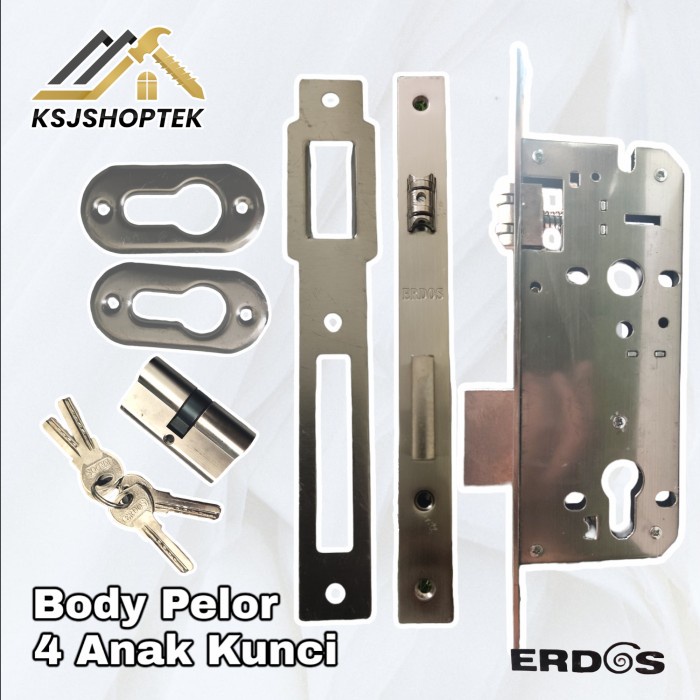 Body Pelor Kunci Pintu Kupu Tarung Set Body 4 Anak Kunci Erdos