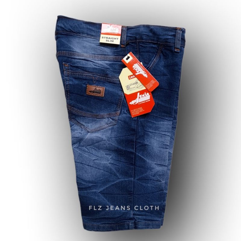 CELANA PENDEK JEANS PECAH KACA SIZE 27-32/33-38