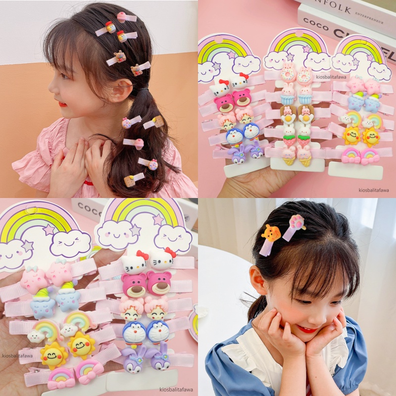 (ISI 10 PCS) Jepit Rambut Cyra PREMIUM / Jepitan Kualitas Import Korea Style Hair Pin Murah Lucu Balita Bayi Perempuan Karakter Babycinnamon