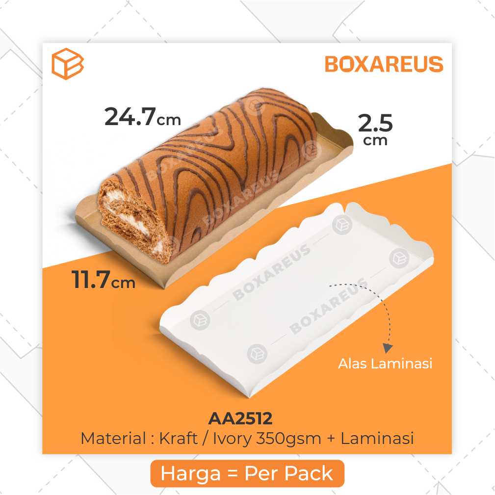 Alas Kue Tatak Roll Cake Tray Roti Laminasi | AA2512