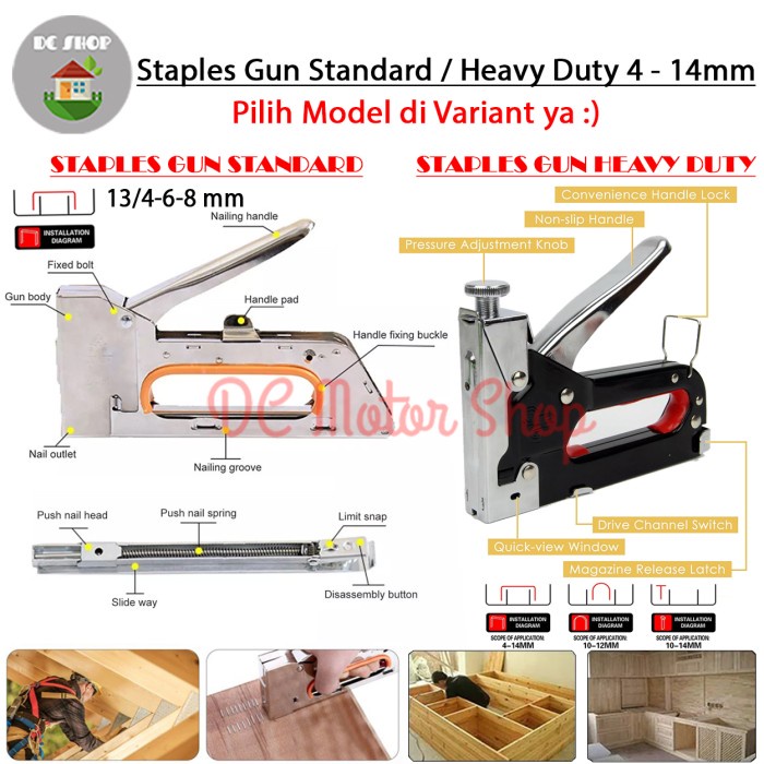 

Staples Tembak Staples Steples Gun Tacker 3 in 1 Tembak Kayu Jok Kulit - StandardVersion