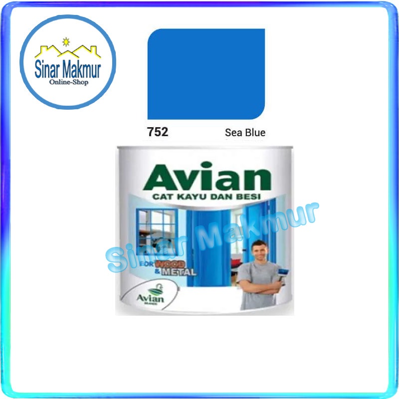 Cat Kayu Besi 1/2 KG 0,45 Liter 752 Sea Blue (AVIAN)