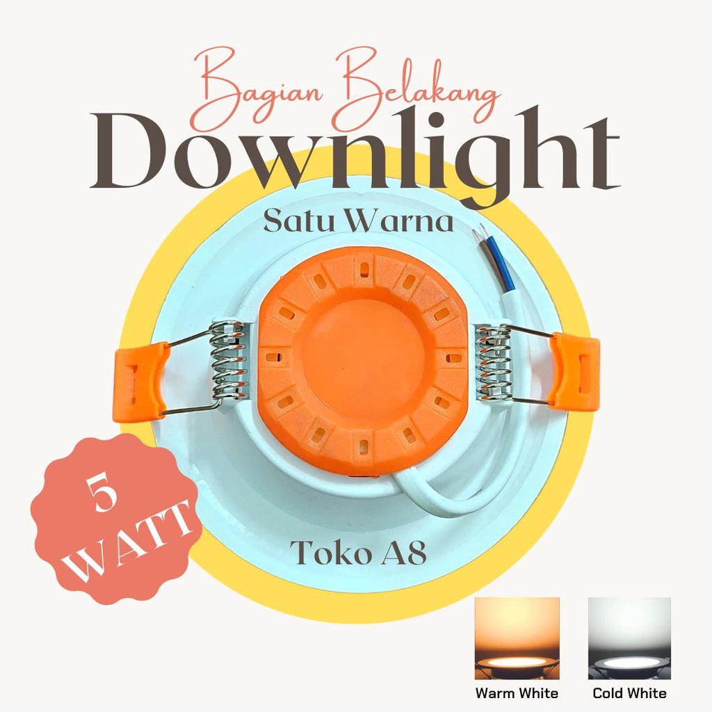 Lampu Downlight LED 1 Warna