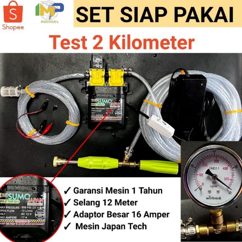 Alat Cuci Steam Sumo JAPAN +550psi Steam DC Double Pump Siap Pakai Untuk Cuci Mobil steam Motor