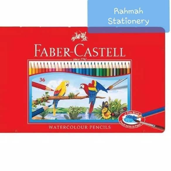 

パ Pensil warna 36 / watercolour pencils in tin case 36 warna faber castell Miliki