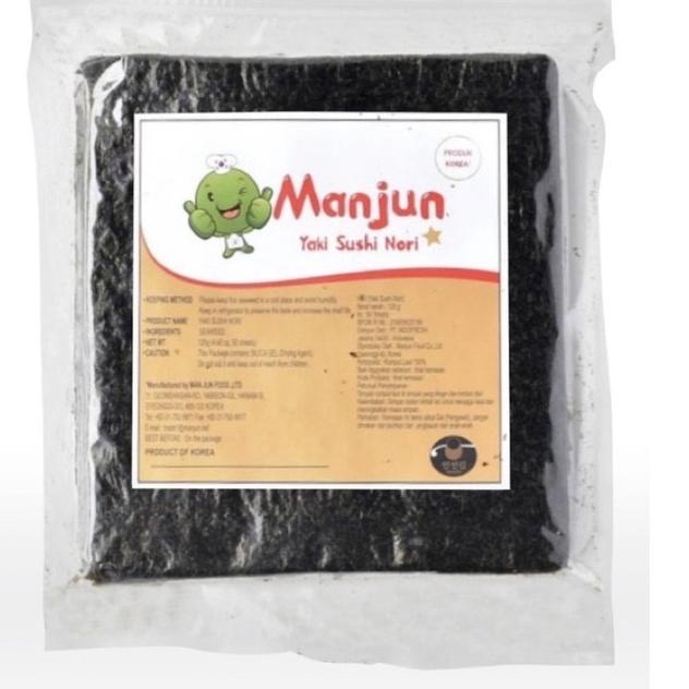 

☚ MANJUN SEAWEED sushi nori Seaweed Rumput Laut 50 sheets ➣