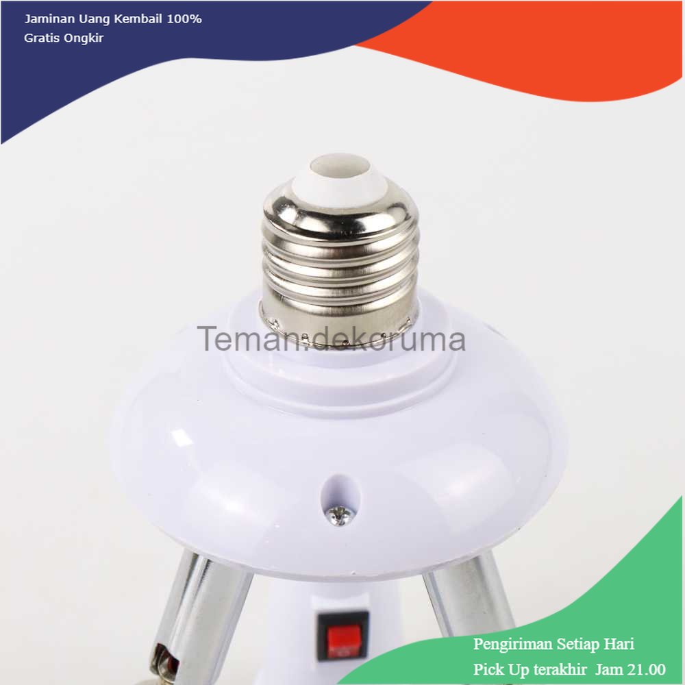 TD - LMP ASMTLED Fitting Lampu Bohlam Studio LED Cabang 3 with Switch E27 - E344