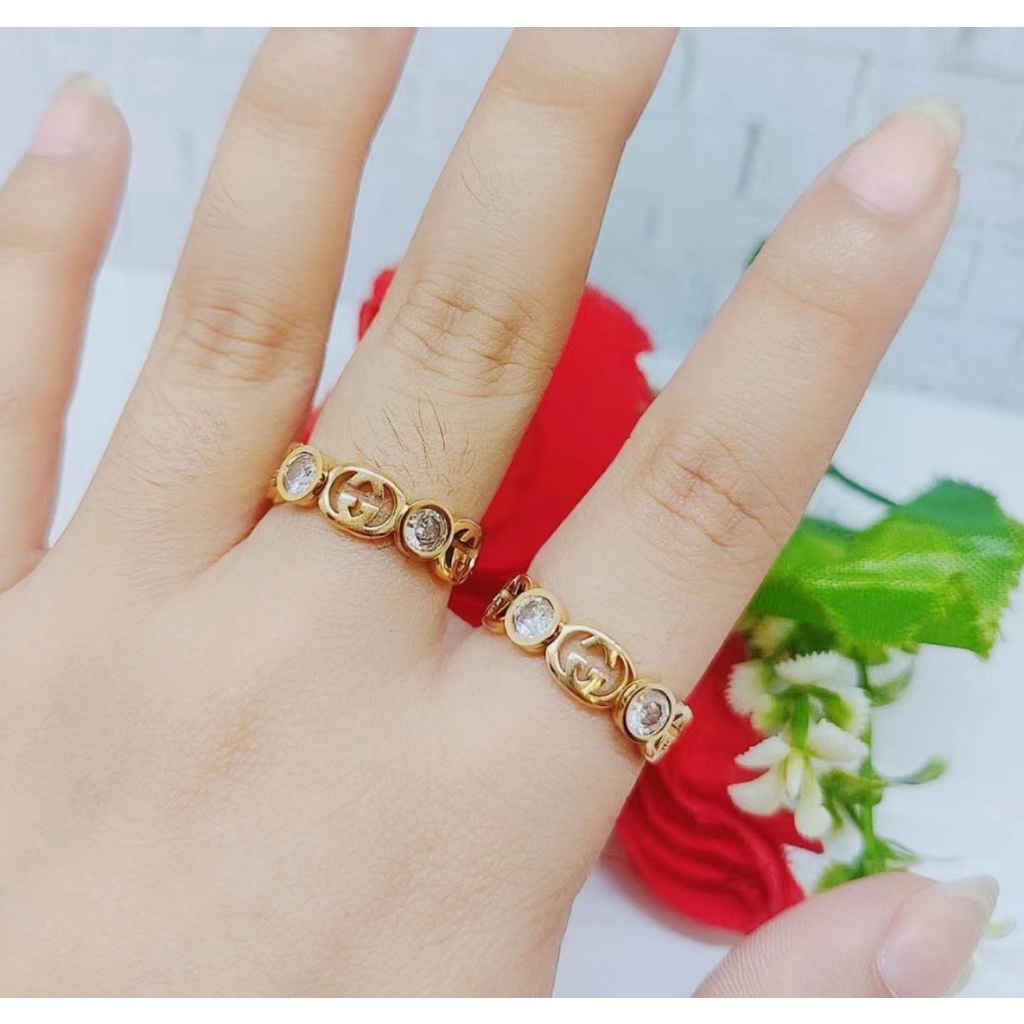 Cincin Titanium Permata Perhiasan Wanita P21/P22