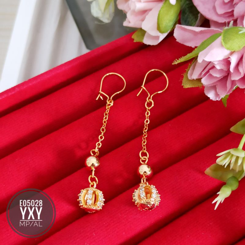 Anting yaxiya jurai bulat gold E05028