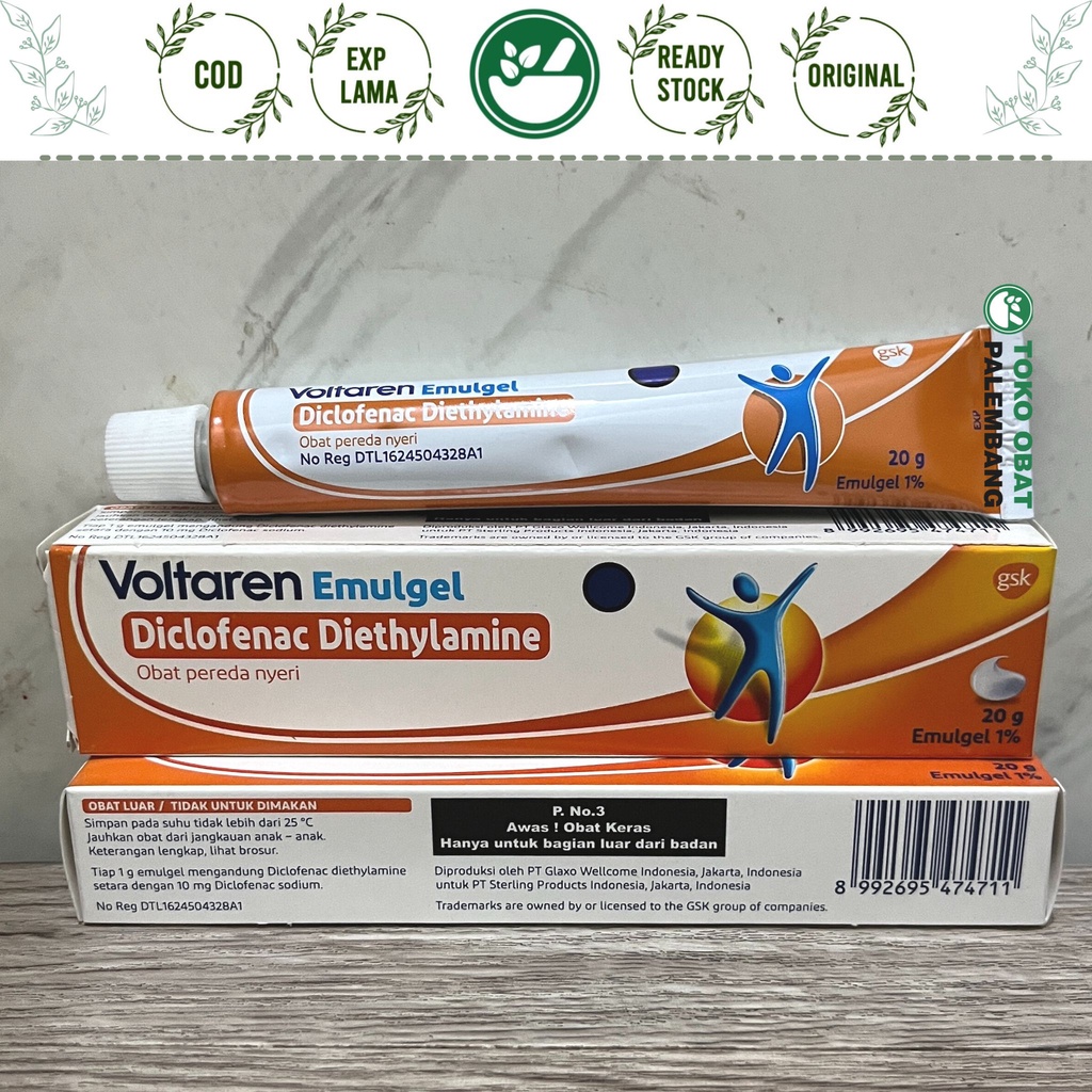 VOLTAREN EMULGEL 20GRAM DICLOFENAC SODIUM TERKILIR SENDI TENDON KESELEO