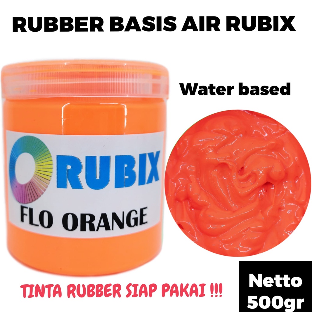CAT SABLON RUBBER GL PASTA CAT AKRILIK WARNA FLO ORANGE 500GR