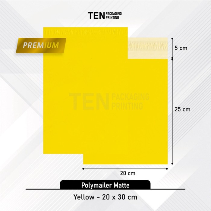 

[20x30] 10LEMBAR POLYMAILER KUNING PREMIUM MATTE / PACKING ONLINE SHOP TERMURAH