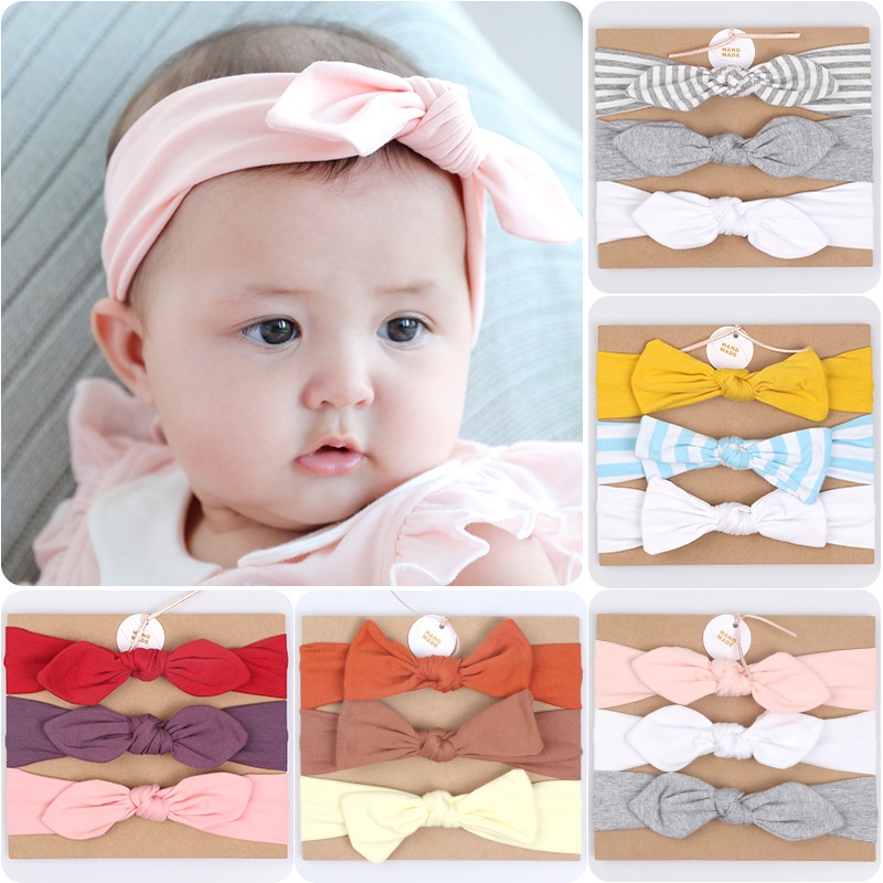 BABY PRINTED COTTON HEADBAND BANDANA KAIN BAYI POLOS DAN MOTIF SOFT LEMBUT BANDO BENDO ELASTIS ANAK BALITA  WARNA WARNI COLORFUL CERAH CUTE KATUN HAIRBAND AKSESORIS RAMBUT TODDLER GIRL RIBBON PITA BOWKNOT BOW KNOT BULAT ROUND KOREA KOREAN STYLE