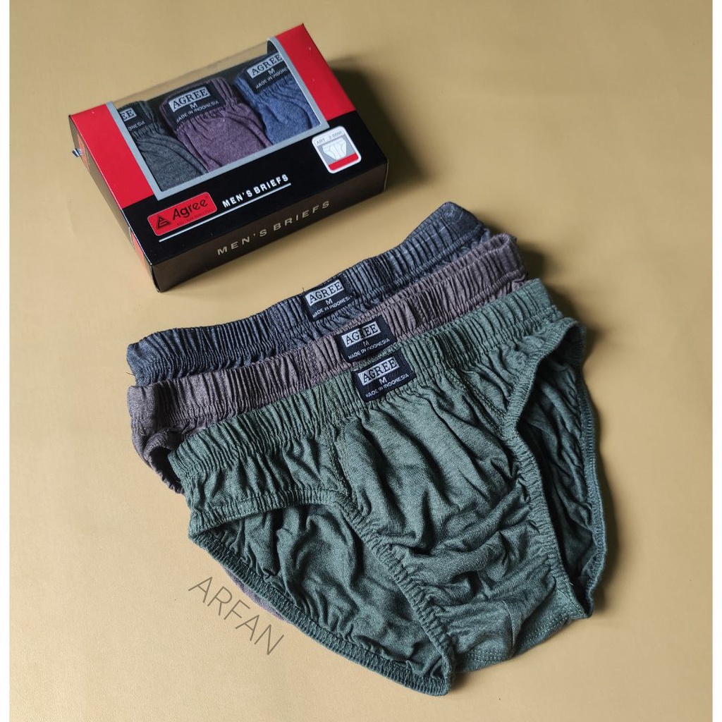 CD AGREE 3PCS CELANA DALAM PRIA  AGREE - CD PRIA AGREE DEWASA - CELANA DALAM AGREE ART : 8886