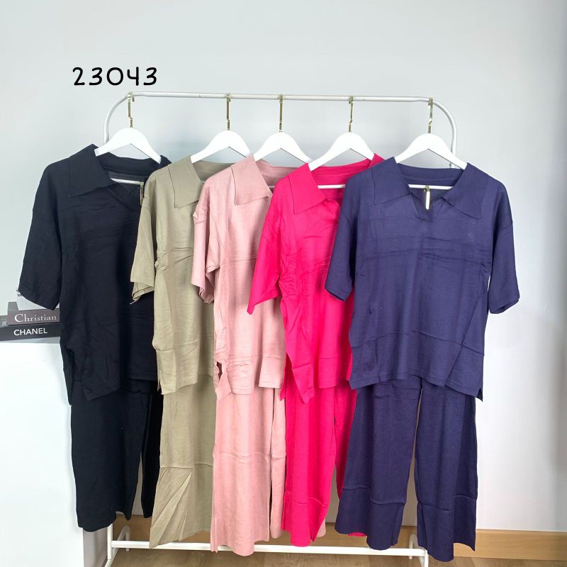 ONE SET NAGITA KERAH V NECK KNIT RAJUT PREMIUM