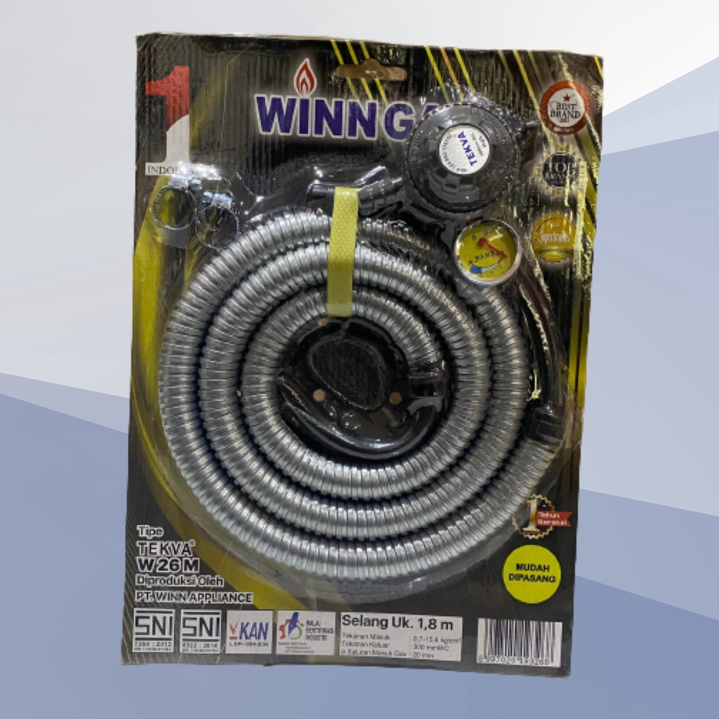 SELANG REGULATOR WINN GAS 1.8 METER SELANG PAKET REGULATOR WINN GAS