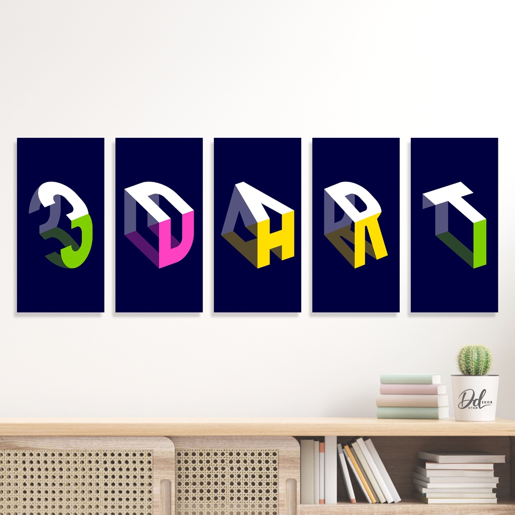 DEKORASI DINDING BEBAS CUSTOM HURUF ANGKA 15CM X 30CM QUOTE ILUSI 3D ART KAYU WALL DECOR ESTETIK