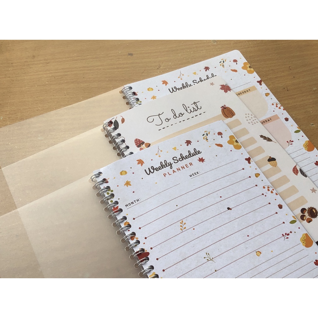 Notepad / Isi binder Autumn Planner Musim Gugur Aesthetic isi 30