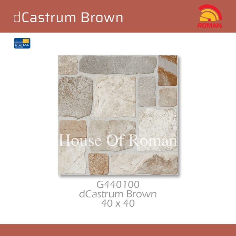 ROMAN KERAMIK DCASTRUM BROWN 40X40 G440100 (HOUSE OF ROMAN)