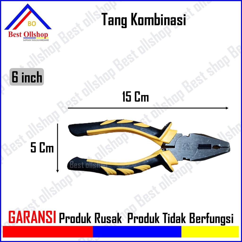 Tang Kombinasi Potong / Combination Pliers Serbaguna 6&quot; 7&quot; 8&quot; Blister Murah