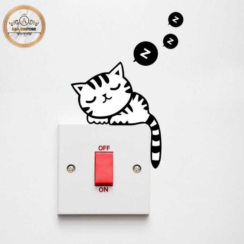 Stiker Dinding Lucu Gambar Kucing