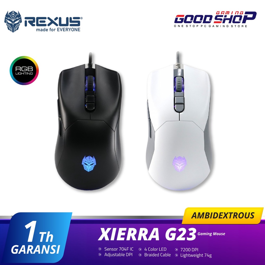 Rexus Mouse Gaming Xierra G23 - Gaming Mouse