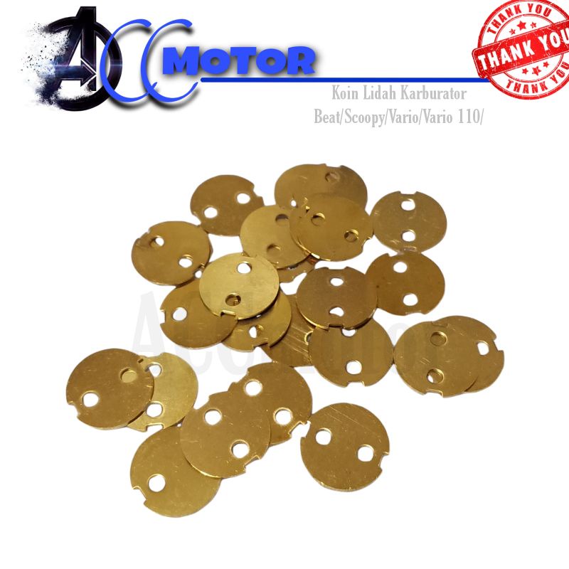 Koin Coin Lidah Karburator Beat Karbu/Scoopy Karbu/Vario 110 Karbu/Vario Techno 110 High Quality