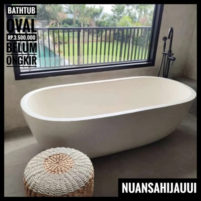 Hub Bathtub Oval Teraso Panjang 150 Cm
