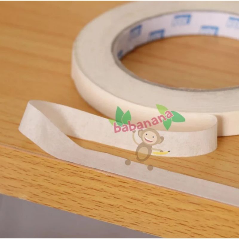 Masking Tape Lakban Kertas Anti Dirty DIY Warna Cream 1 inch 2 inch