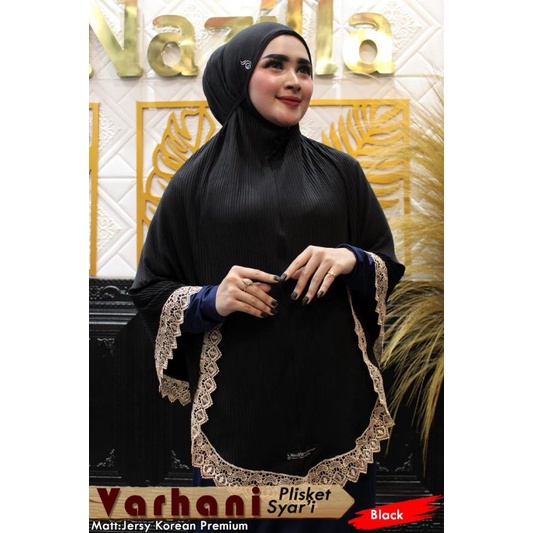 varhani plisket syari nazilla super jumbo plisket Jersey renda premium