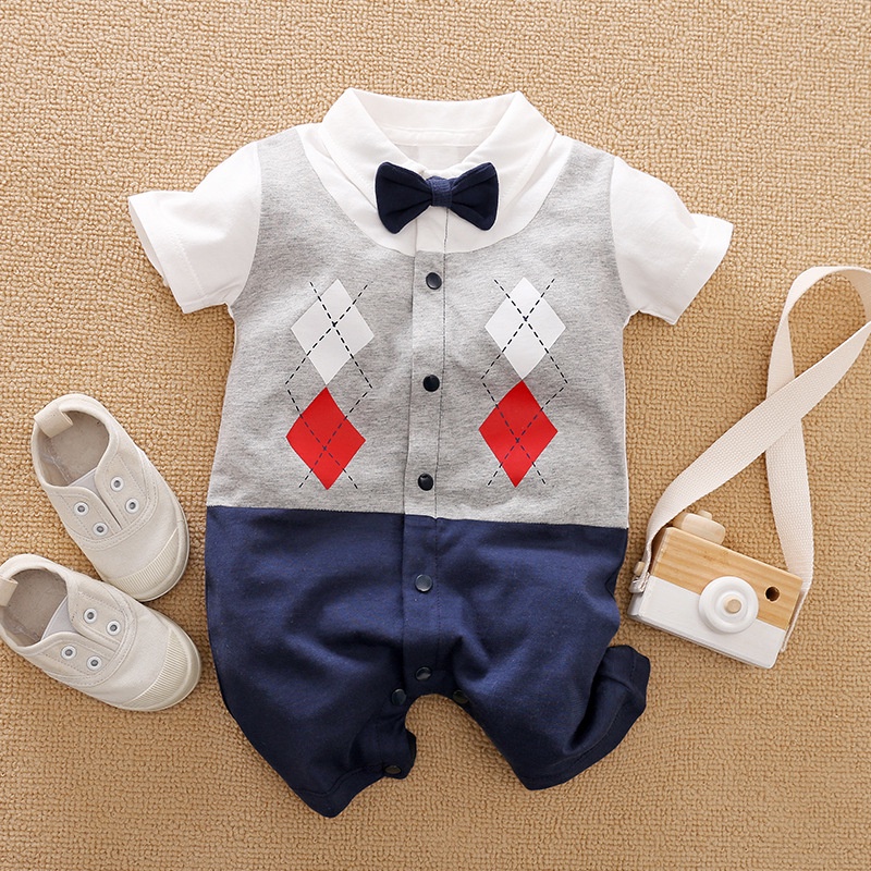 Jumper Bayi Import Premium Romper Anak Laki Laki Suspender Party Bodysuit Baju Pesta Tuxedo Newborn