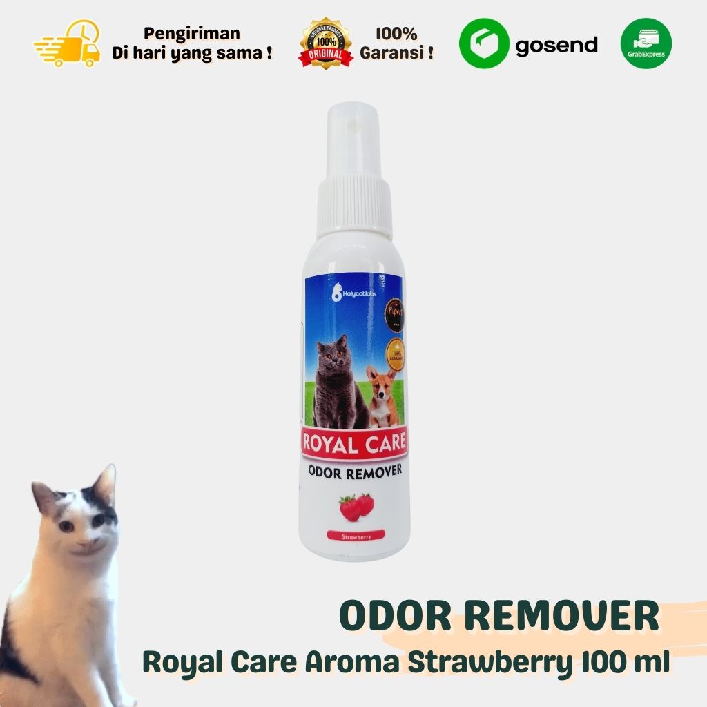 Odor Remover Royal Care Penghilang Bau Pesing Kandang Kucing Anjing 100 ml Strawberry