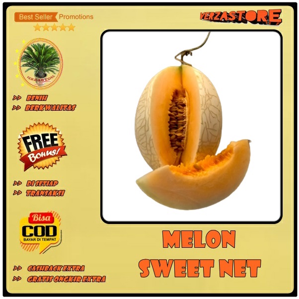 biji/benih/bibit buah melon hidroponik sweet net /5 biji