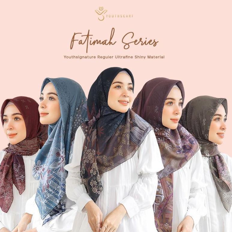 Youthscarf - ( FATIMAH SERIES) - Hijab printing - Hijab segiempat voal - Voal Ultrafine - Hijab best