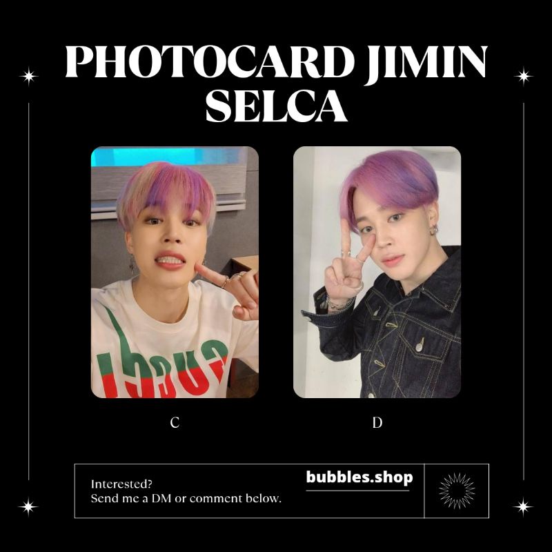 PHOTOCARD UNOFFICIAL JIMIN BTS SELCA