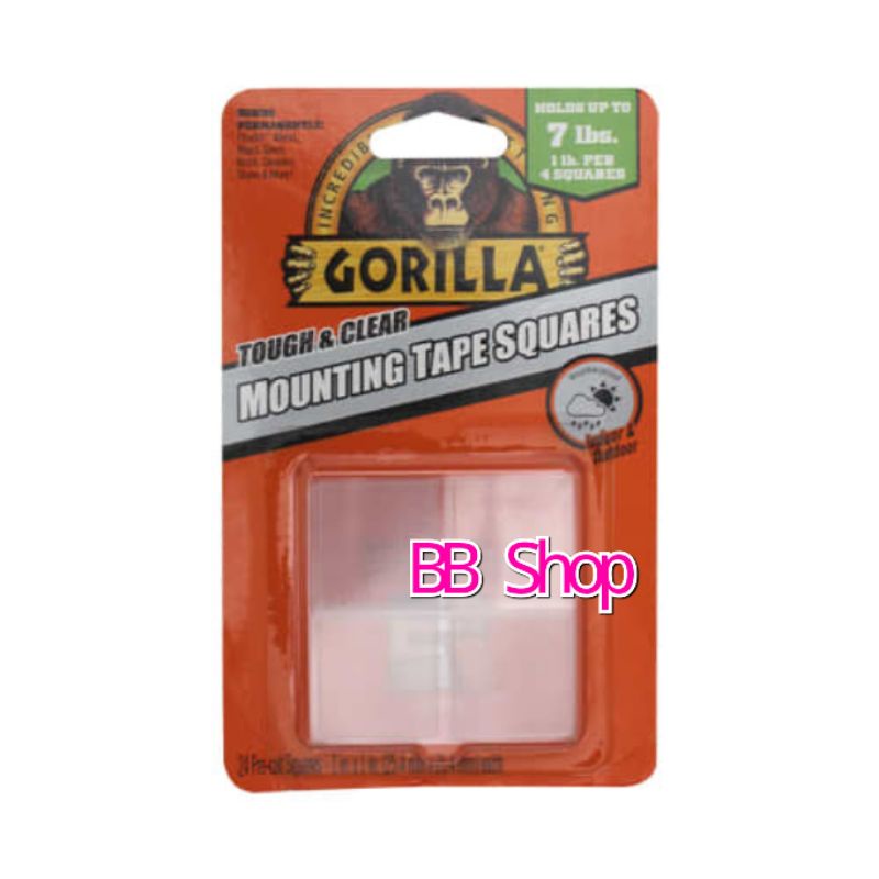 

GORILLA LEM PERMANEN SQUARE SET TAPE GORILLA PERMANENT SQUARE 24PCS