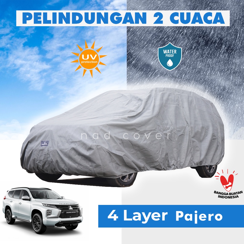 4 Lapis Body Cover Mobil Pajero Outdoor Sarung Mobil Pajero Tahan Air Waterproof