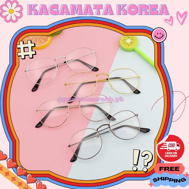[PROMO‼️] Kacamata Korea Bening • Kacamata Bening • Kacamata Fashion • Kacamata wanita pria • Kacama