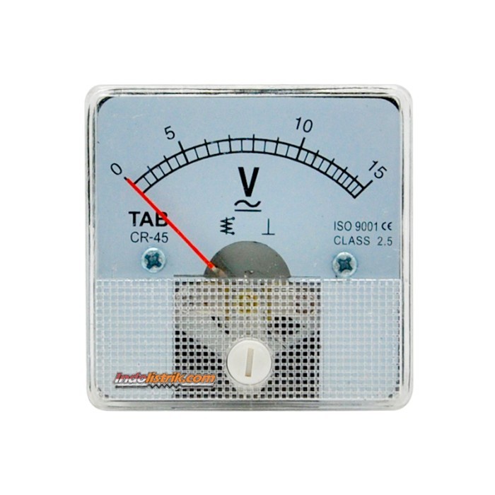 Volt Meter Analog AC / DC 15 V CR45 TAB