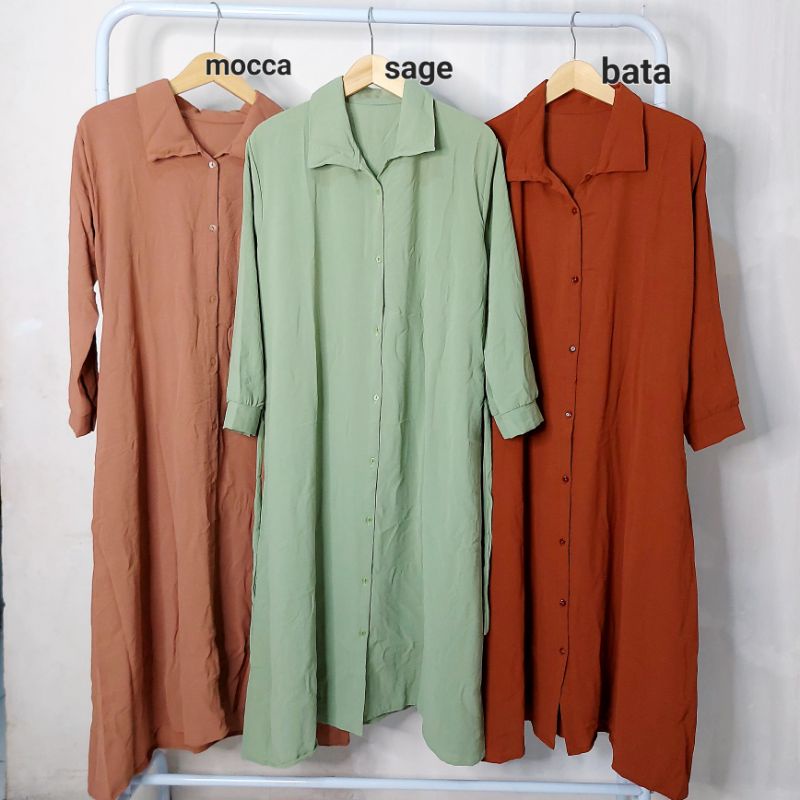 SEO LONG TUNIK BAHAN CRINCLE ATASAN BLOUSE MASA KINI