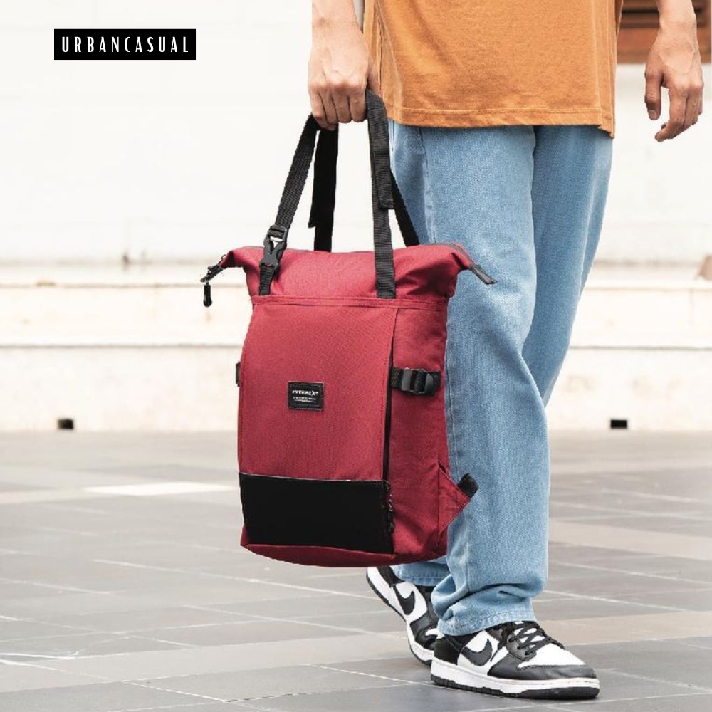 Tas Totebag Multifungsi Bisa Ransel Ada Slot Laptop Up To 15 Inch Tas Jinjing Bahu Kuliah Kerja Casual Style Kekinian Radolf