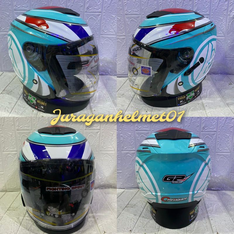 Helm G2 optimax motif Aquamarine| helm g2