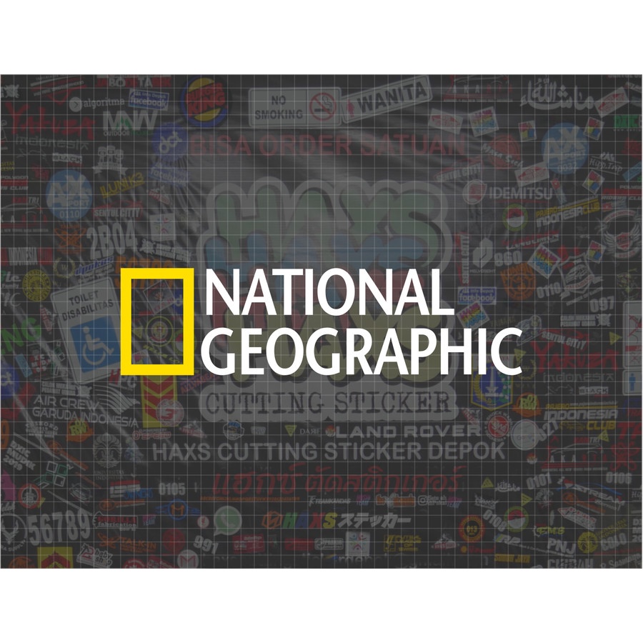 Cutting Sticker National Geographic Ukuran 30 Cm Untuk Motor Mobil