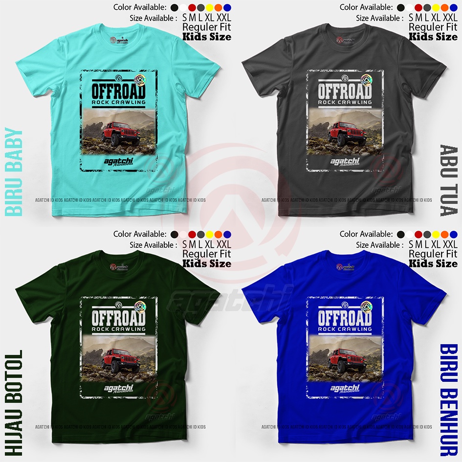 Baju Kaos Atasan Anak Laki - Laki Agatchi Motif Mobil Offroad