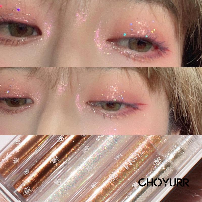 【COD】Eyeshadow Shimmer Bayangan Mata Liquid Glitter Berlian Flash Monochrome High-gloss 2 in 1 Eye Makeup-CH