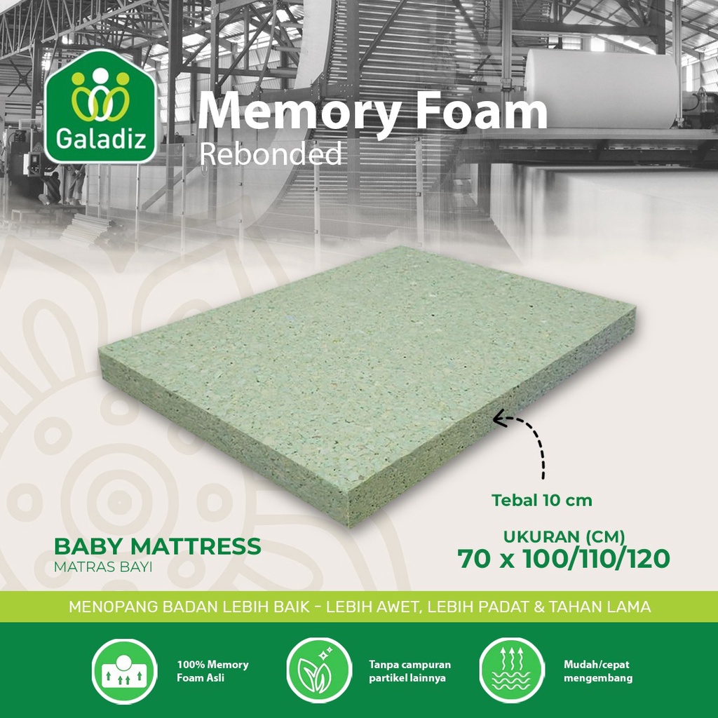 BUSA REBONDED MEMORY FOAM / BABY MATTRESS / TEBAL 10 CM