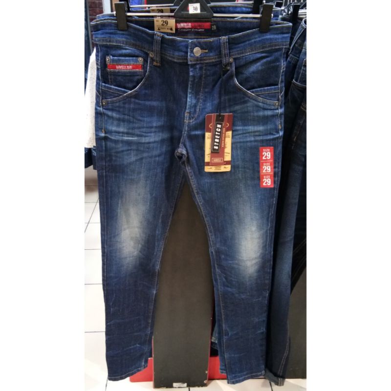 Gabrielle jeans original mens BBRE043N102229 celana jeans panjang pria skinny man 5 pocket